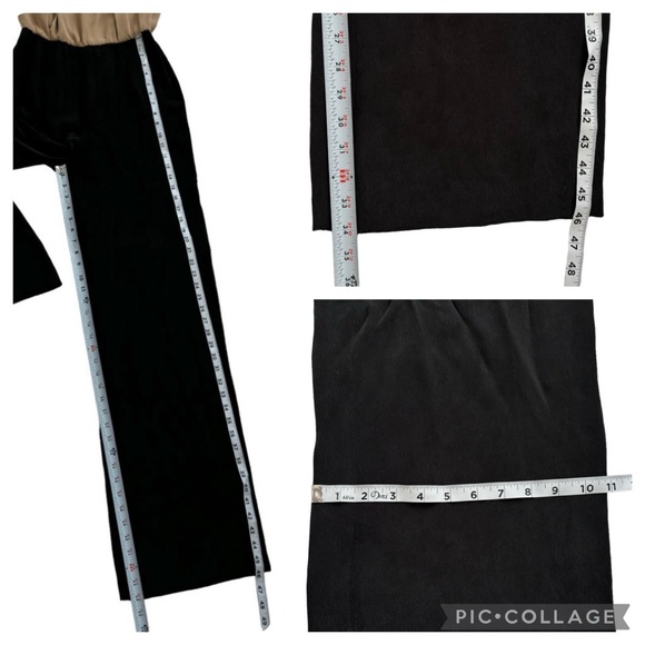 MAX MARA PIANOFORTE COLLECTION PURE SILK EVENING JUMPSUIT OVERALL NEW WOMEN Sz 8 - Picture 10 of 16